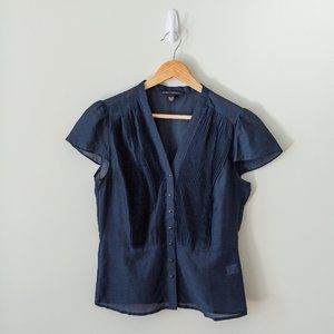 Navy blue button-up shirt